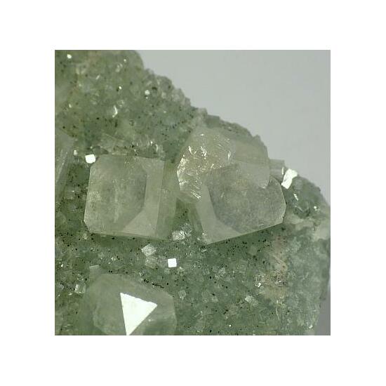 Apophyllite On Prehnite