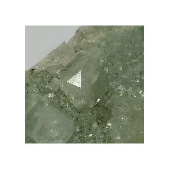 Apophyllite On Prehnite