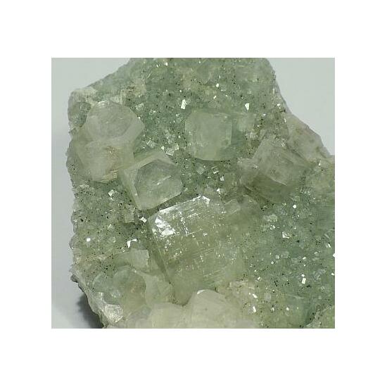 Apophyllite On Prehnite