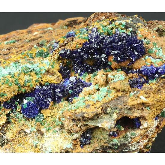 Azurite & Cuprian Adamite