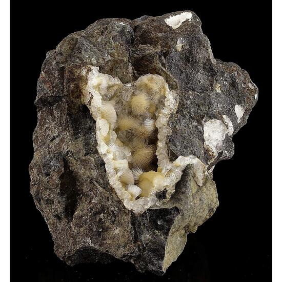 Natrolite Epitaxial On Mesolite Chabazite-Na & Thomsonite-Ca