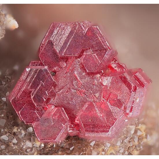 Cinnabar With Quartz Psm Calcite