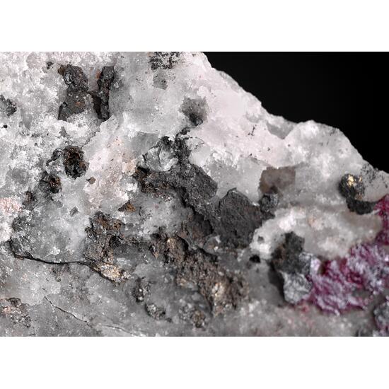 Proustite & Acanthite On Quartz