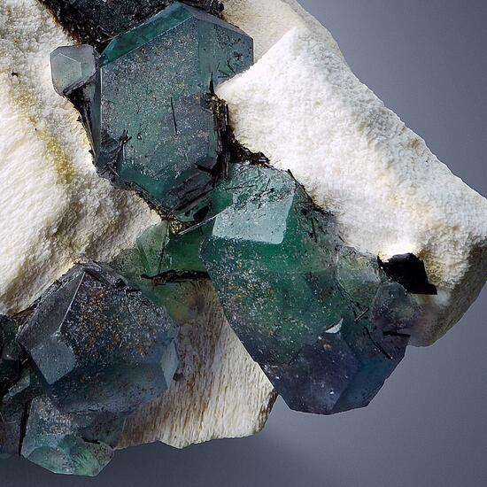 Fluorite With Schorl & Orthoclase
