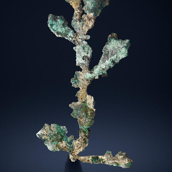 Native Silver With Annabergite