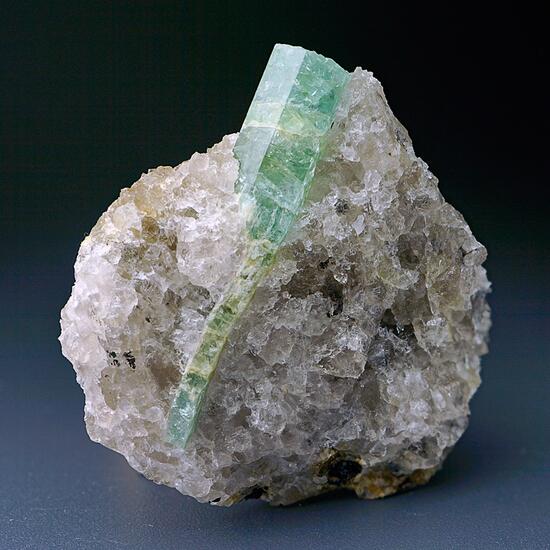 Beryl Var Aquamarine In Quartz