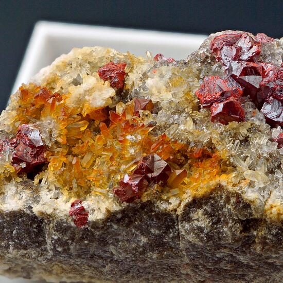 Cinnabar On Quartz