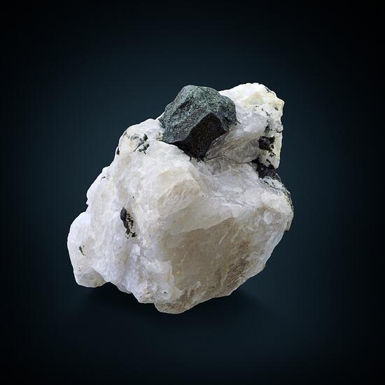 Hornblende On Calcite