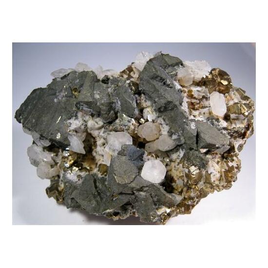 Chalcopyrite With Pyrite & Calcite