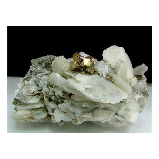 Pyrite With Calcite