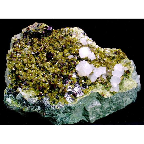 Andradite With Diopside Calcite & Epidote