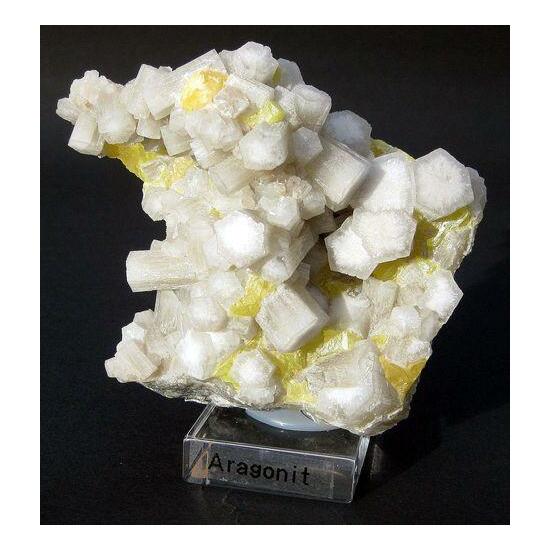 Aragonite With Native Sulphur