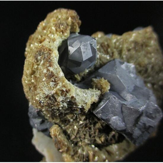 Galena On Siderite Psm Galena & Baryte