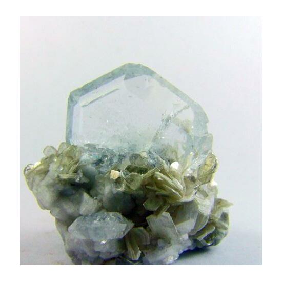 Aquamarine On Muscovite