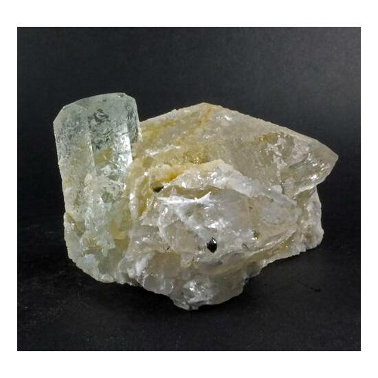 Aquamarine On Quartz