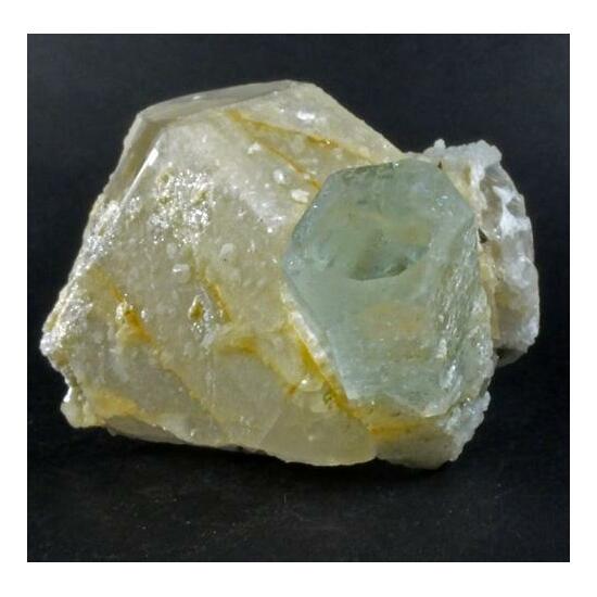 Aquamarine On Quartz