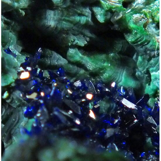 Azurite Malachite On Cuprite