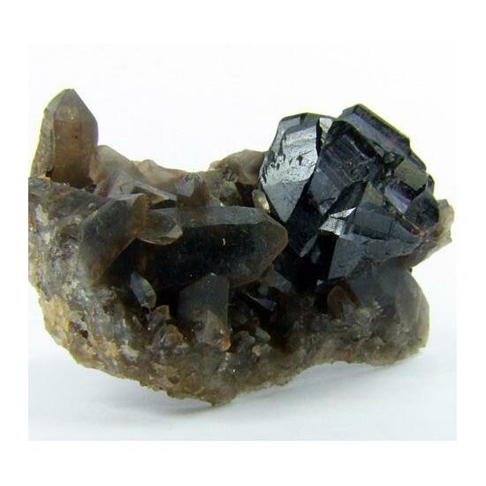 Cassiterite On Smoky Quartz