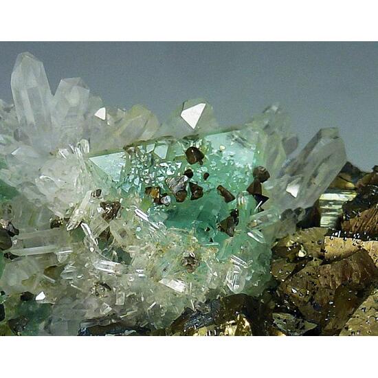 Fluorite Quartz Chalcopyrite & Sphalerite