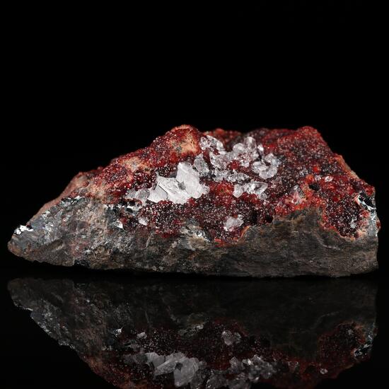 Calcite On Andradite On Hematite