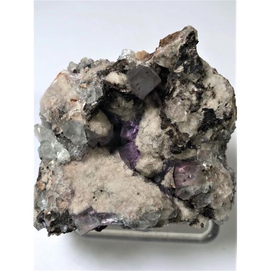 Fluorite With Calcite & Quartz