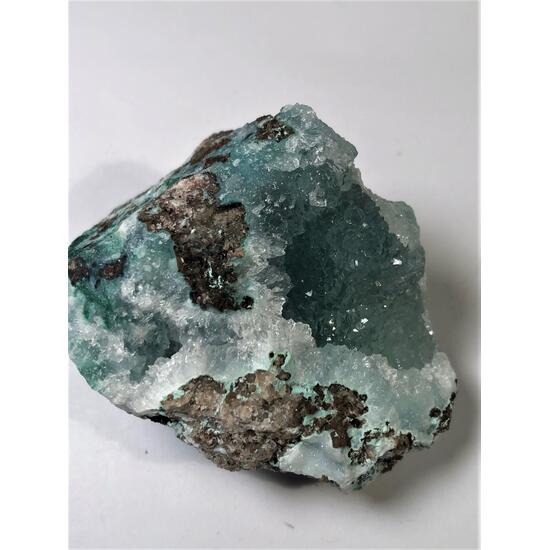 Malachite Inclusions In Quartz With Chrysocolla