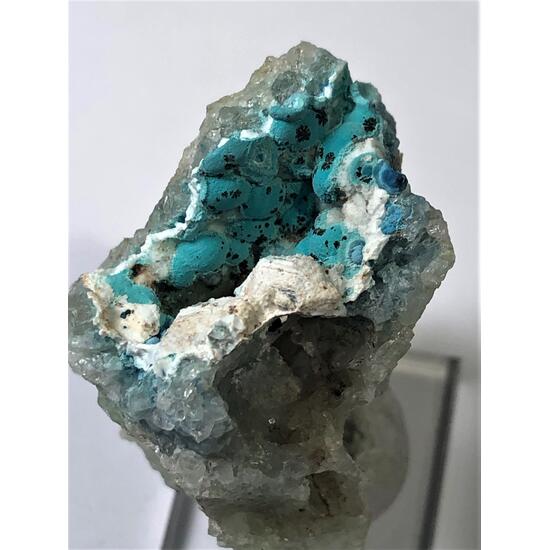 Shattuckite With Chrysocolla Aragonite Goethite & Quartz