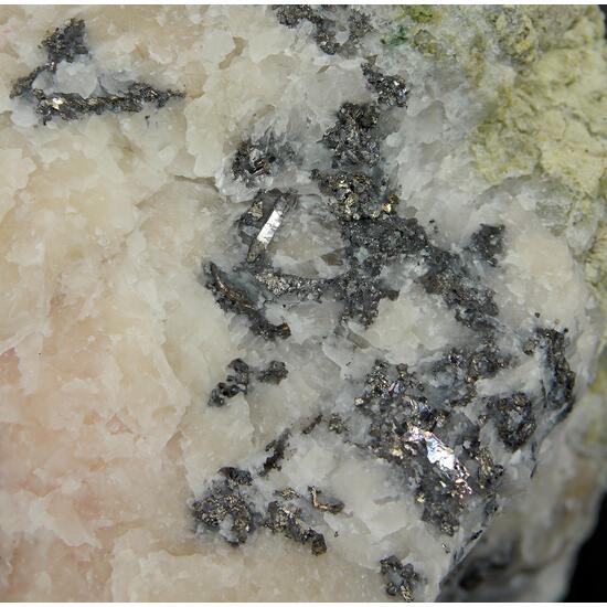 Native Bismuth In Calcite