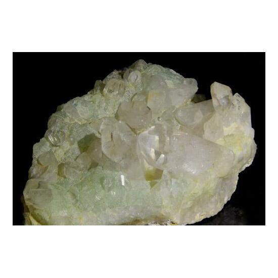 Quartz On Prehnite