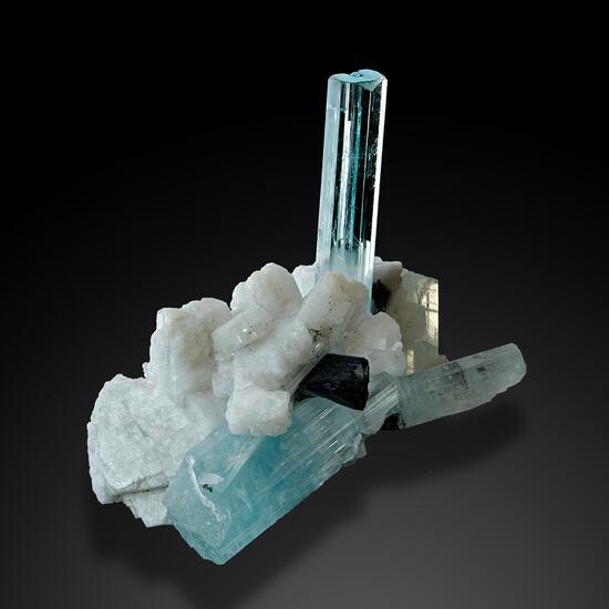 Aquamarine Albite & Schorl