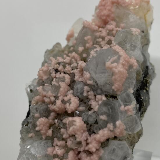 Rhodochrosite With Quartz & Chalcopyrite