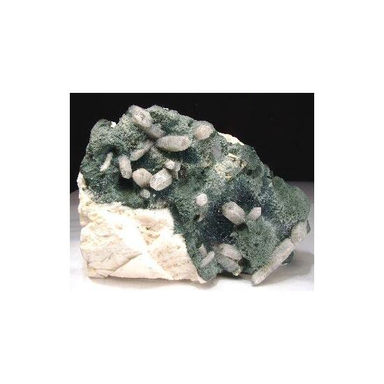 Tourmaline Var Indicolite & Quartz