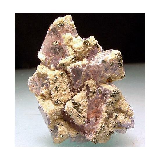 Fluorite Siderite & Chalcopyrite