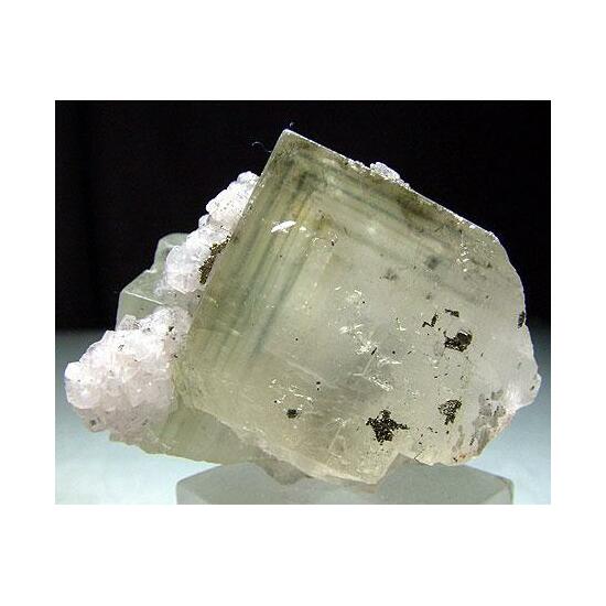 Fluorite With Calcite & Pyrite