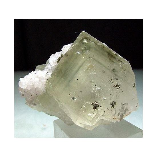 Fluorite With Calcite & Pyrite