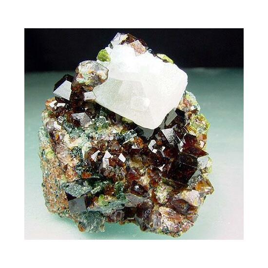 Andradite With Calcite Diopside & Clinochlore