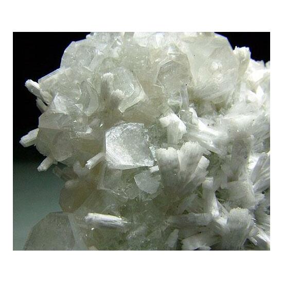 Mesolite & Apophyllite On Prehnite