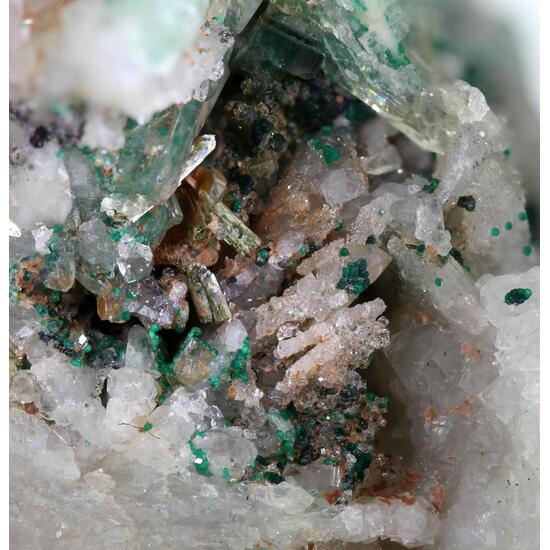 Cornwallite & Olivenite With Quartz