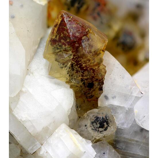 Sceptre Quartz With Calcite