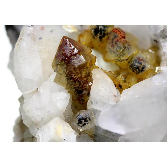 Sceptre Quartz With Calcite