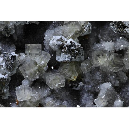 Fluorite & Sphalerite On Quartz Psm Fluorite