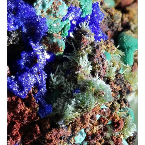 Azurite & Malachite With Olivenite