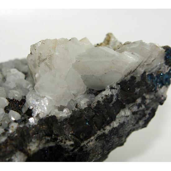 Native Silver With Calcite