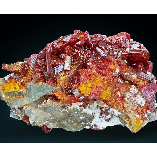 Realgar With Calcite & Picropharmacolite